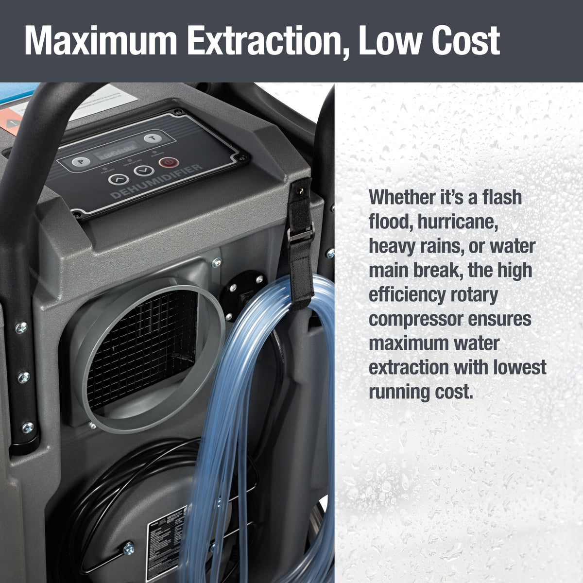 BlueDri BD-130 225 PPD Industrial & Commercial Dehumidifier: blue