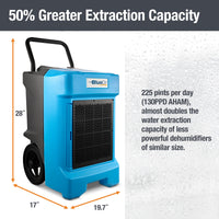 BlueDri BD-130 225 PPD Industrial & Commercial Dehumidifier: blue