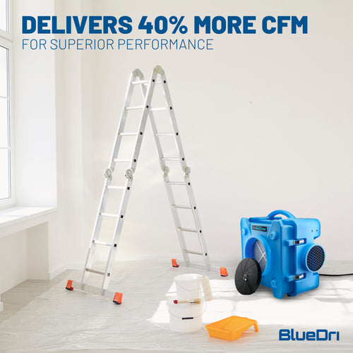 BlueDri AirShield 550 ⅓ HP 3 Stage HEPA Air Purifier Scrubber: blue